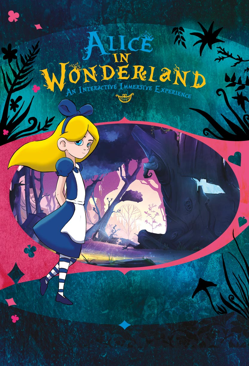 Alice in wonderland interactive immersive experience artwork