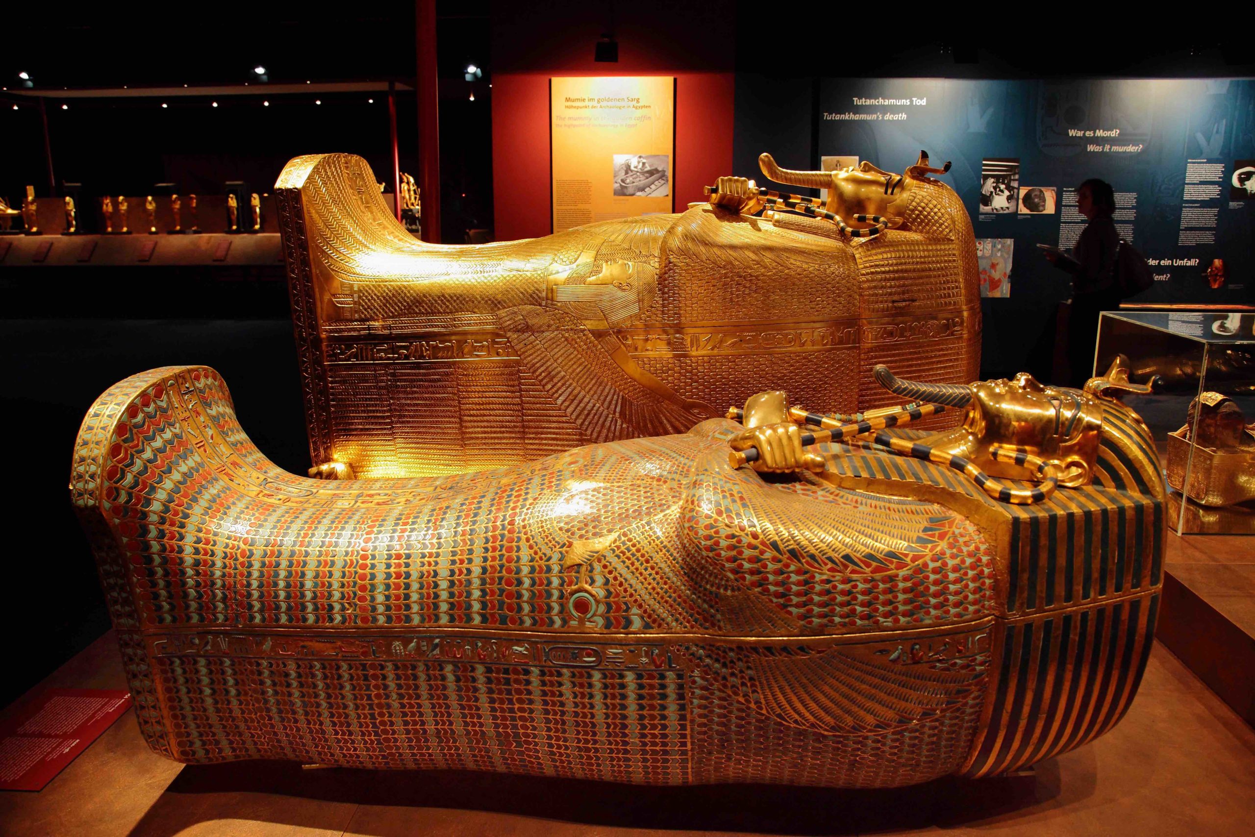 Tutankhamon exhibit mummy case